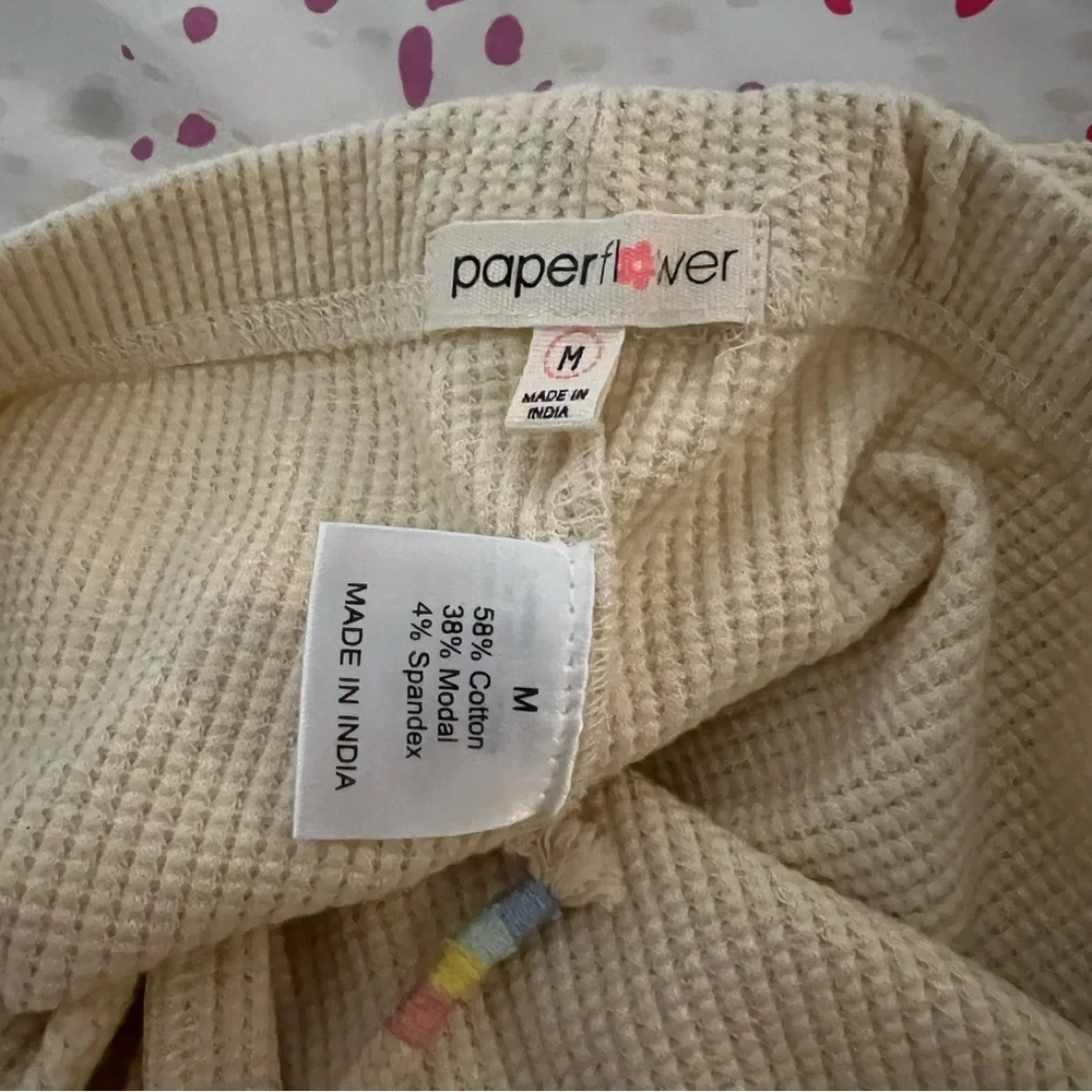Paper Flower Striped Joggers